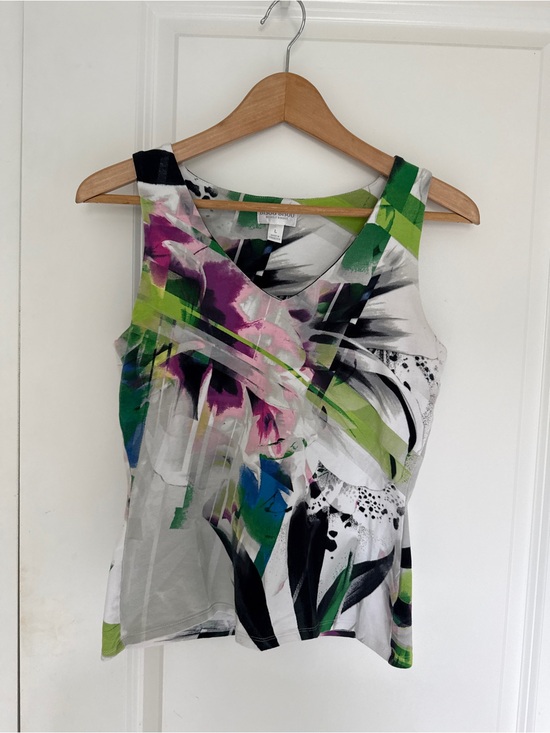 Bisou Bisou Tops - Vintage Y2K Bisou Bisou Michele Bohbot Abstract Floral Tank top  Lg